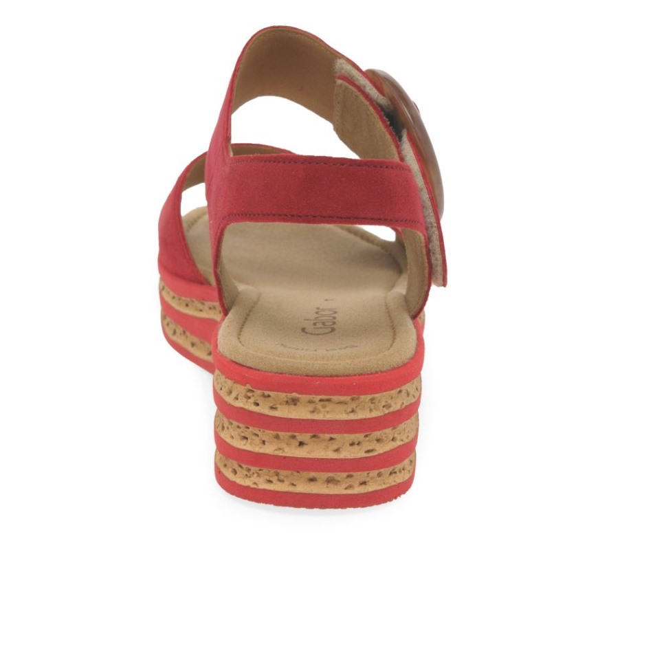 Andre Sandales Femme Gabor | Daim Rubis Exclusif